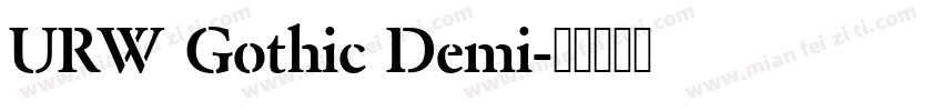 URW Gothic Demi字体转换
